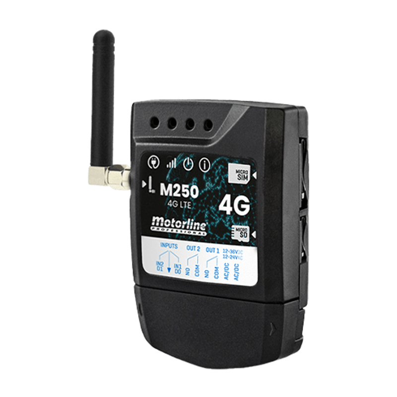 Casa si Gradina - Constructii - Usi interior, exterior si garaj - Kit-uri automatizari porti si usi garaj - Controller GSM 4G, Bluetooth, 2 relee, card SIM inclus MOTORLINE GSM-M250 - Infinity.ro