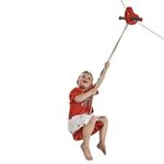 Jucarii, Copii si Bebe - Jucarii si jocuri - Jucarii de exterior - Alte jucarii de exterior - Tiroliana tip para rosie cu Leagan Monkey Rosu pentru tiroliana - Infinity.ro