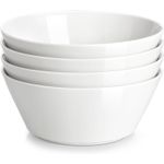 Casa si Gradina - Bucatarie si vesela - Vesela si tacamuri - Farfurii si boluri - Set 4 boluri portelan, alb, 1000ml, boluri mari supa, paste, salata, cereale, rezistente, cu design modern - Infinity.ro