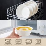 Casa si Gradina - Bucatarie si vesela - Vesela si tacamuri - Farfurii si boluri - Set 4 boluri portelan, alb, 1000ml, boluri mari supa, paste, salata, cereale, rezistente, cu design modern - Infinity.ro