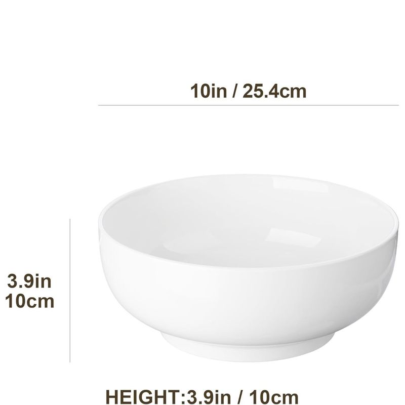 Casa si Gradina - Bucatarie si vesela - Vesela si tacamuri - Farfurii si boluri - Set boluri mari portelan 2 piese, 26 cm 3370 ml – bol salata, supa, paste, rezistent la cuptor si masina de spalat - Infinity.ro