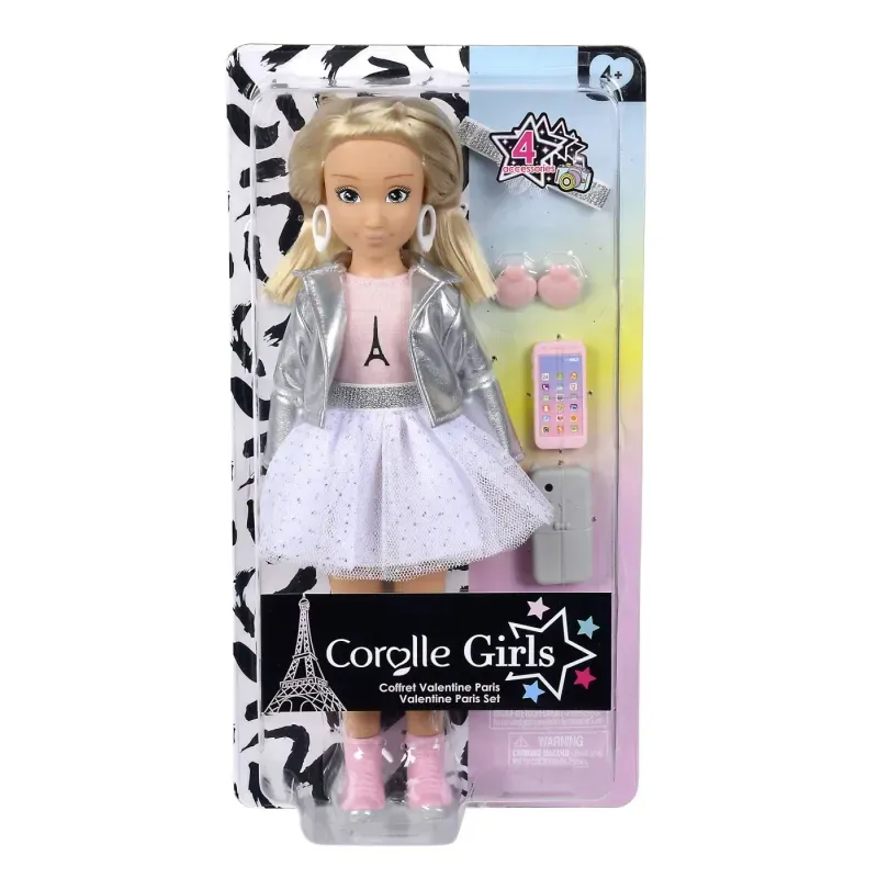 Jucarii, Copii si Bebe - Jucarii si jocuri - Papusi si accesorii - Papusi - Papusa Valentine Paris Fashion Week Set Corolle Girls, 28 cm - Infinity.ro