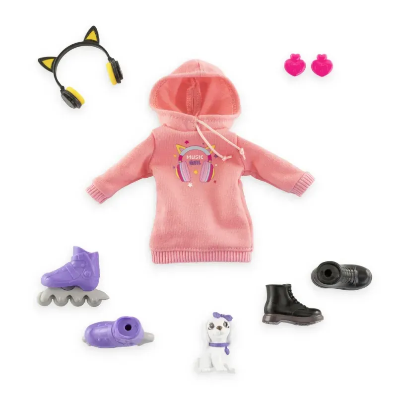 Jucarii, Copii si Bebe - Jucarii si jocuri - Papusi si accesorii - Papusi - Papusa Melody Music Fashion Set Girls Corolle, 28 cm - Infinity.ro