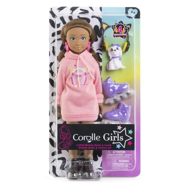 Jucarii, Copii si Bebe - Jucarii si jocuri - Papusi si accesorii - Papusi - Papusa Melody Music Fashion Set Girls Corolle, 28 cm - Infinity.ro
