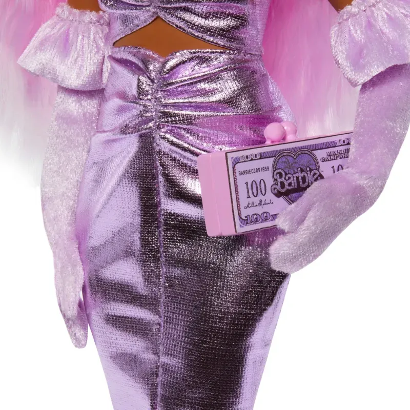 Jucarii, Copii si Bebe - Jucarii si jocuri - Papusi si accesorii - Papusi - Papusa Barbie Cu Par Mov - Infinity.ro