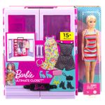 Jucarii, Copii si Bebe - Jucarii si jocuri - Papusi si accesorii - Papusi - Set Papusa Barbie cu dulap, haine si accesorii - Infinity.ro