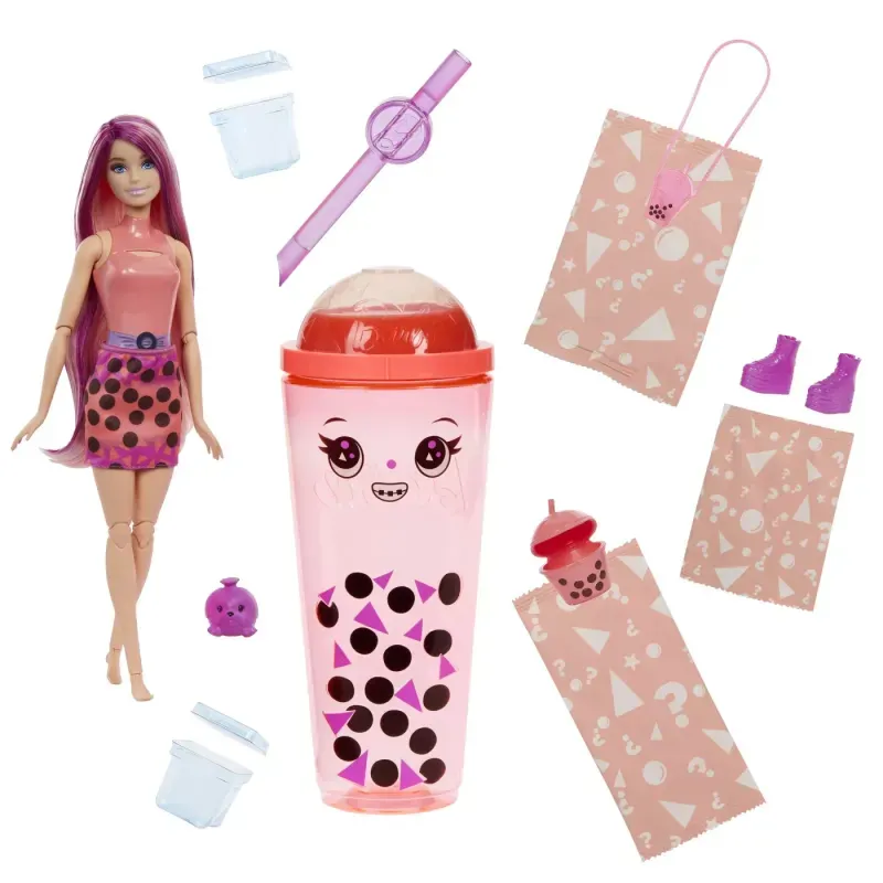 Jucarii, Copii si Bebe - Jucarii si jocuri - Papusi si accesorii - Papusi - Papusa cu accesorii Barbie, Color Pop Reveal, Bubble Tea, Mango Mochi - Infinity.ro