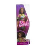 Jucarii, Copii si Bebe - Jucarii si jocuri - Papusi si accesorii - Papusi - Papusa Barbie Fashionista Satena Cu Rochie Cu Imprimeu - Infinity.ro