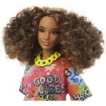 Jucarii, Copii si Bebe - Jucarii si jocuri - Papusi si accesorii - Papusi - Papusa Barbie Fashionista Satena Cu Rochie Cu Imprimeu - Infinity.ro