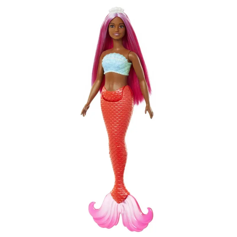 Jucarii, Copii si Bebe - Jucarii si jocuri - Papusi si accesorii - Papusi - Papusa sirena cu accesorii, Barbie, Rosu - Infinity.ro