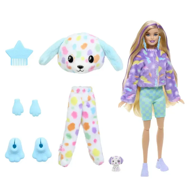 Jucarii, Copii si Bebe - Jucarii si jocuri - Papusi si accesorii - Papusi - Papusa Barbie, Cutie Reveal, Dalmatian, 10 surprize - Infinity.ro