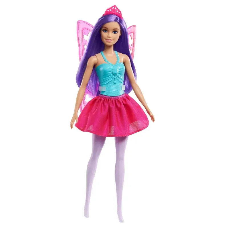 Jucarii, Copii si Bebe - Jucarii si jocuri - Papusi si accesorii - Papusi - Papusa Barbie Zana Cu Par Mov - Infinity.ro