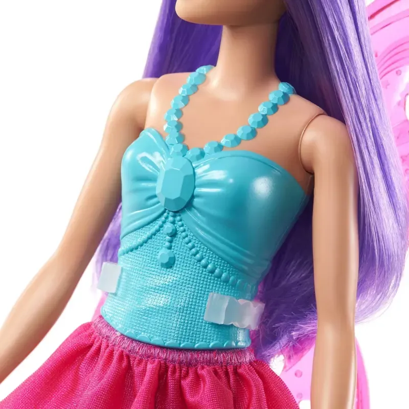 Jucarii, Copii si Bebe - Jucarii si jocuri - Papusi si accesorii - Papusi - Papusa Barbie Zana Cu Par Mov - Infinity.ro