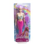 Jucarii, Copii si Bebe - Jucarii si jocuri - Papusi si accesorii - Papusi - Papusa Barbie sirena cu par mov si coada roz - Infinity.ro