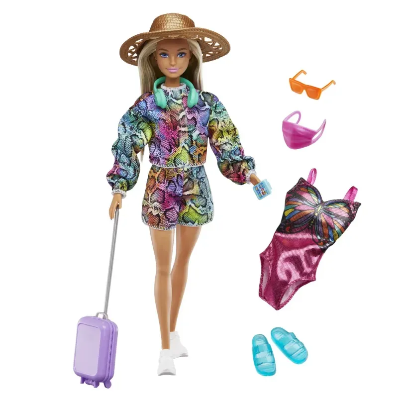 Jucarii, Copii si Bebe - Jucarii si jocuri - Papusi si accesorii - Papusi - Set papusa si accesorii, Barbie in calatorie - Infinity.ro