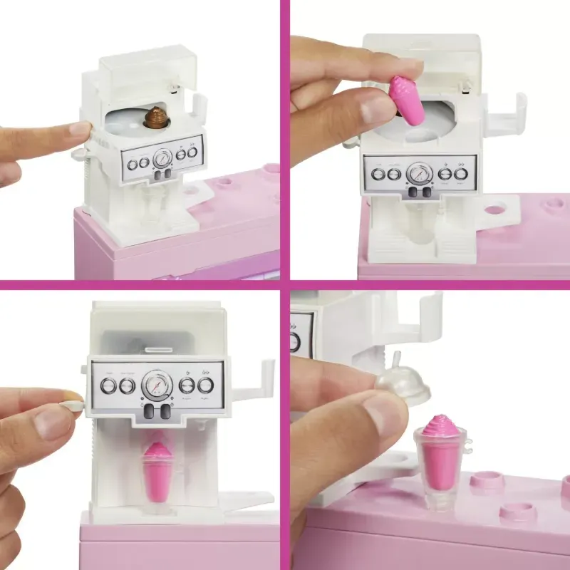 Jucarii, Copii si Bebe - Jucarii si jocuri - Papusi si accesorii - Papusi - Set de joaca cu papusa Barbie, Cafenea - Infinity.ro