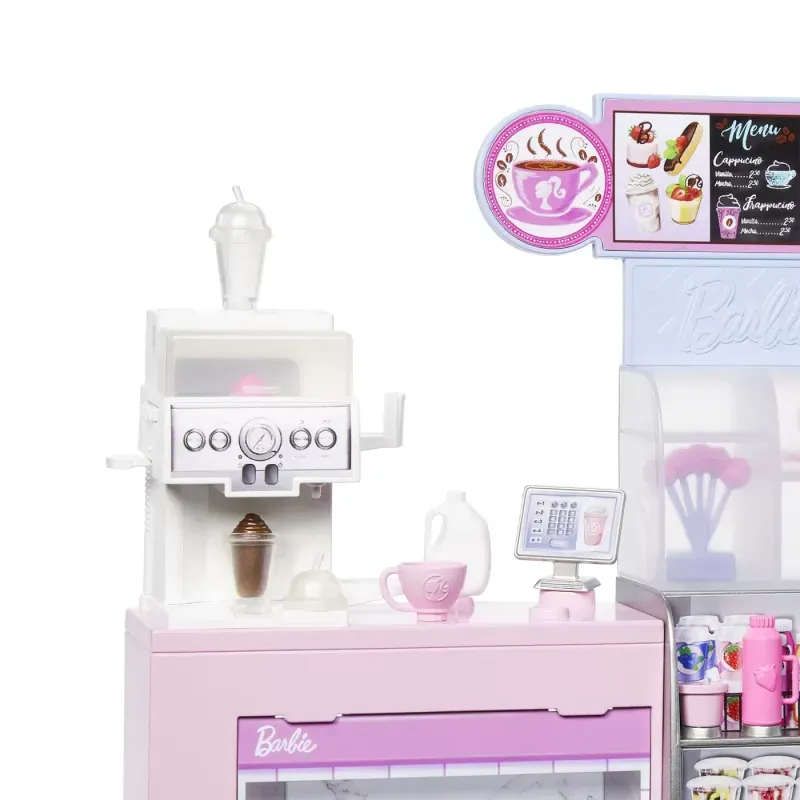 Jucarii, Copii si Bebe - Jucarii si jocuri - Papusi si accesorii - Papusi - Set de joaca cu papusa Barbie, Cafenea - Infinity.ro