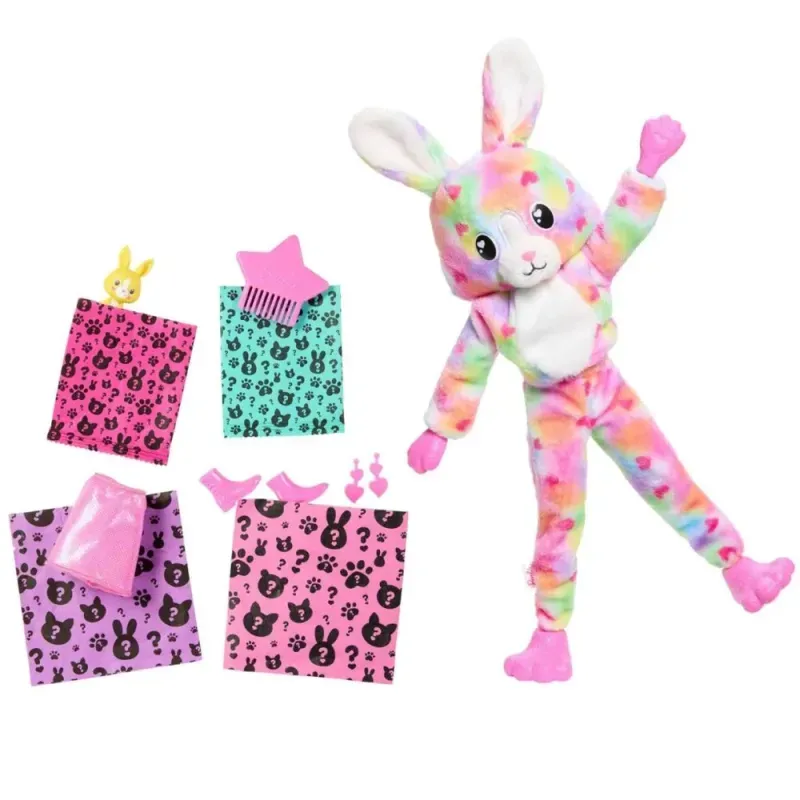 Jucarii, Copii si Bebe - Jucarii si jocuri - Papusi si accesorii - Papusi - Papusa Barbie, Cutie Reveal, Iepure, 10 surprize - Infinity.ro