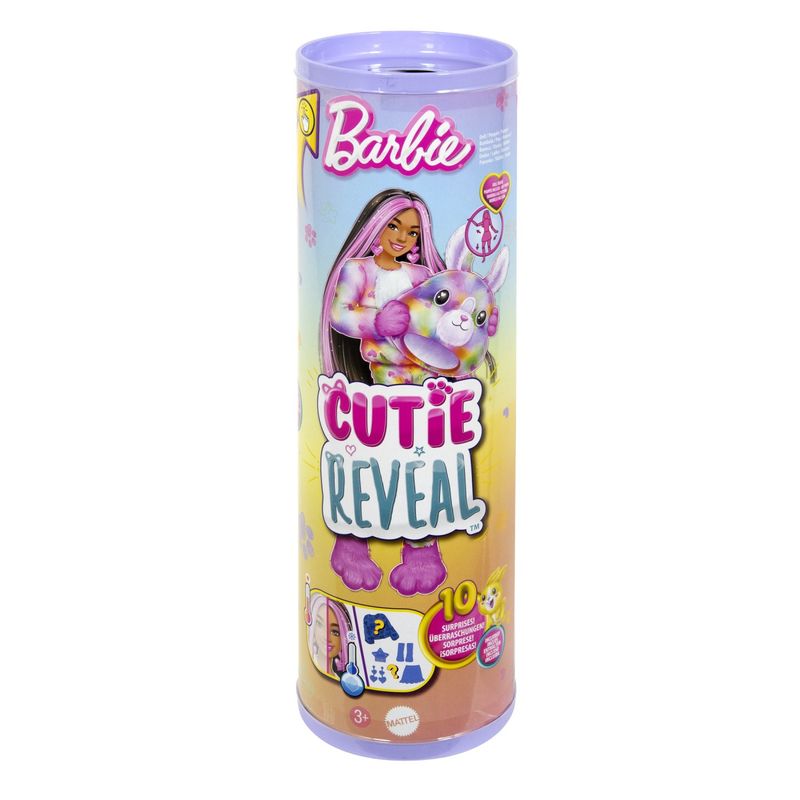 Jucarii, Copii si Bebe - Jucarii si jocuri - Papusi si accesorii - Papusi - Papusa Barbie, Cutie Reveal, Iepure, 10 surprize - Infinity.ro