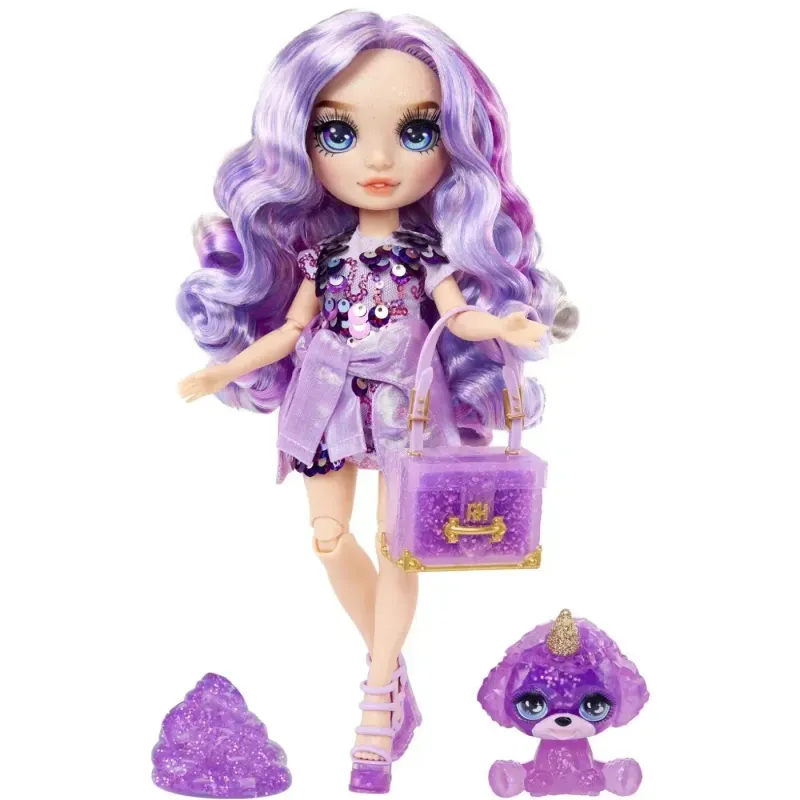 Jucarii, Copii si Bebe - Jucarii si jocuri - Papusi si accesorii - Papusi - Set papusa cu accesorii Rainbow, Violet Willow - Infinity.ro