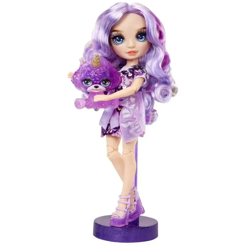 Jucarii, Copii si Bebe - Jucarii si jocuri - Papusi si accesorii - Papusi - Set papusa cu accesorii Rainbow, Violet Willow - Infinity.ro