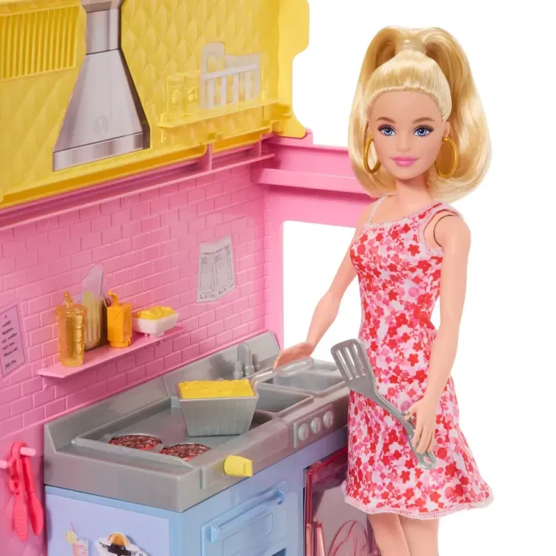 Jucarii, Copii si Bebe - Jucarii si jocuri - Papusi si accesorii - Papusi - Camionul pentru limonada, Barbie, 25 piese - Infinity.ro