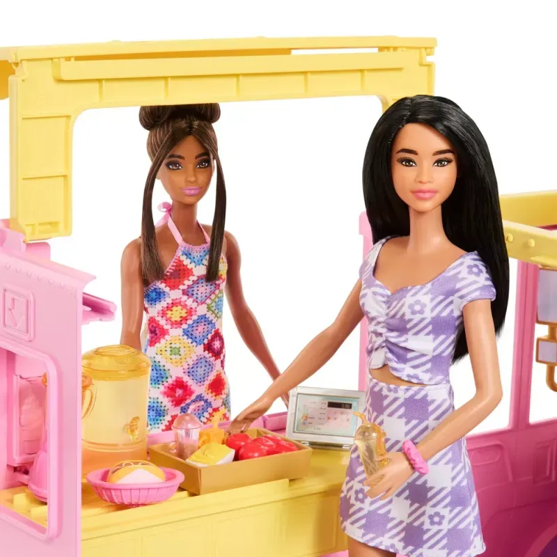 Jucarii, Copii si Bebe - Jucarii si jocuri - Papusi si accesorii - Papusi - Camionul pentru limonada, Barbie, 25 piese - Infinity.ro