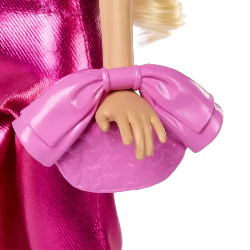 Jucarii, Copii si Bebe - Jucarii si jocuri - Papusi si accesorii - Papusi - Papusa Barbie, Deluxe Style, Metallic Pink Outfit - Infinity.ro