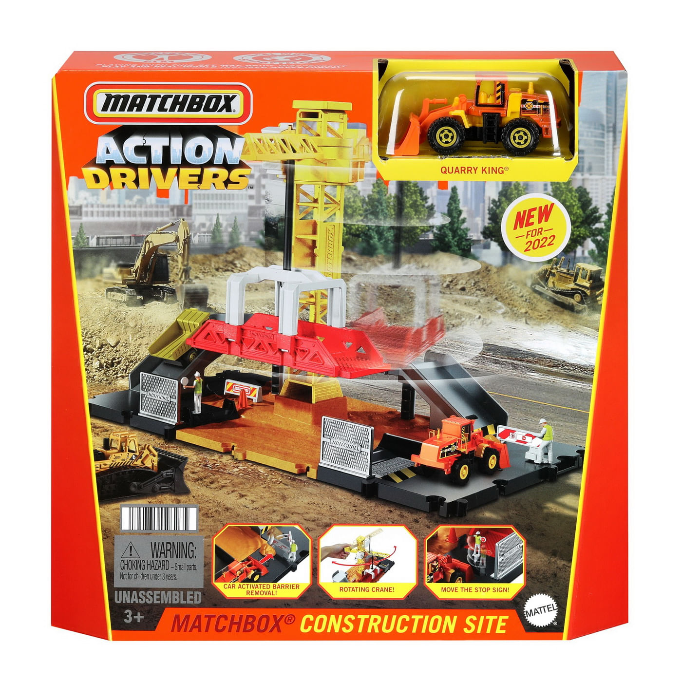 Set de joaca cu excavator, Matchbox, Santierul