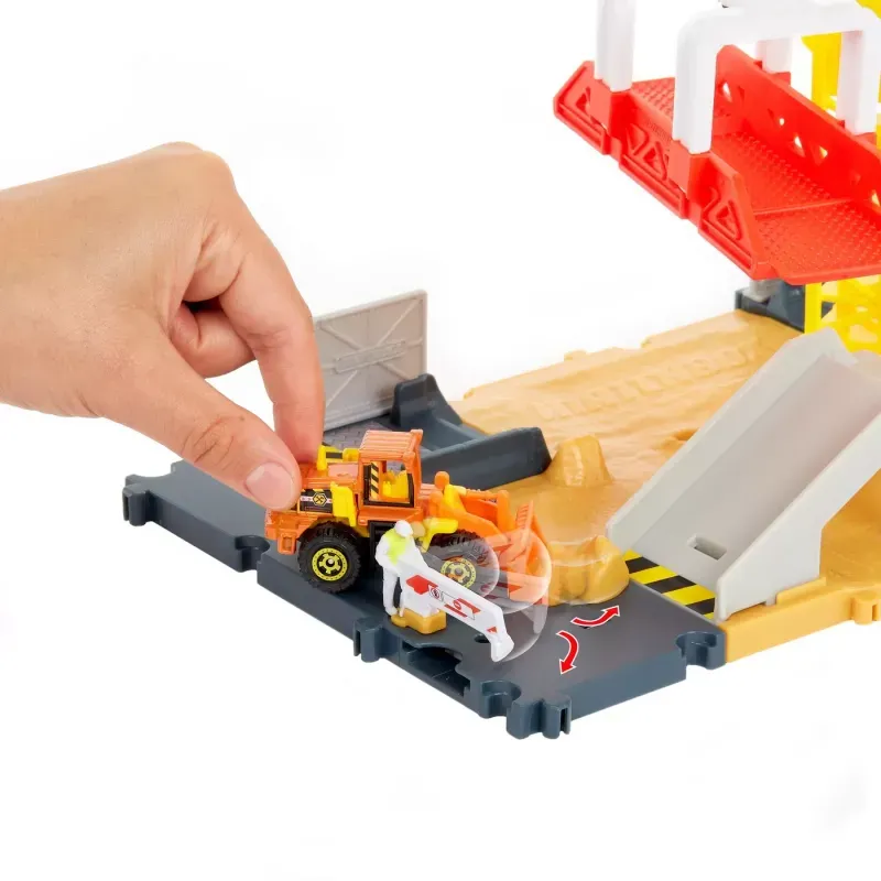 Jucarii, Copii si Bebe - Jucarii si jocuri - Vehicule si jucarii cu telecomanda - Masinute - Set de joaca cu excavator, Matchbox, Santierul - Infinity.ro