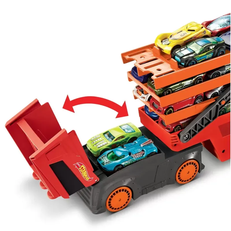 Jucarii, Copii si Bebe - Jucarii si jocuri - Vehicule si jucarii cu telecomanda - Masinute - Mega Transportator de masini Hot Wheels - Infinity.ro