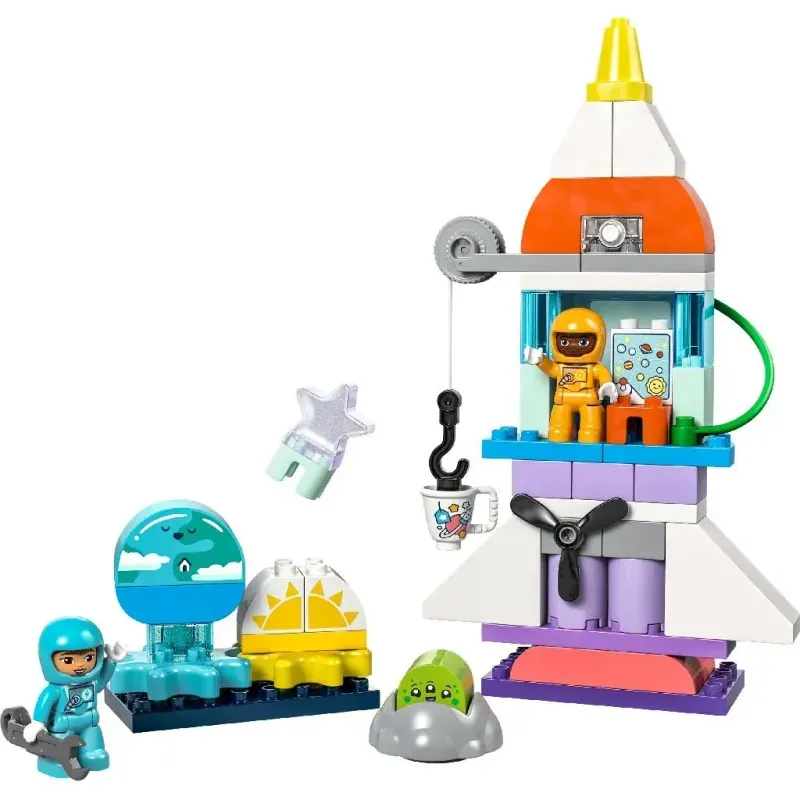 Jucarii, Copii si Bebe - Jucarii si jocuri - Seturi de constructie si cuburi - Seturi de constructie - LEGO DUPLO 3 in 1 Aventura cu naveta spatiala 10422 - Infinity.ro