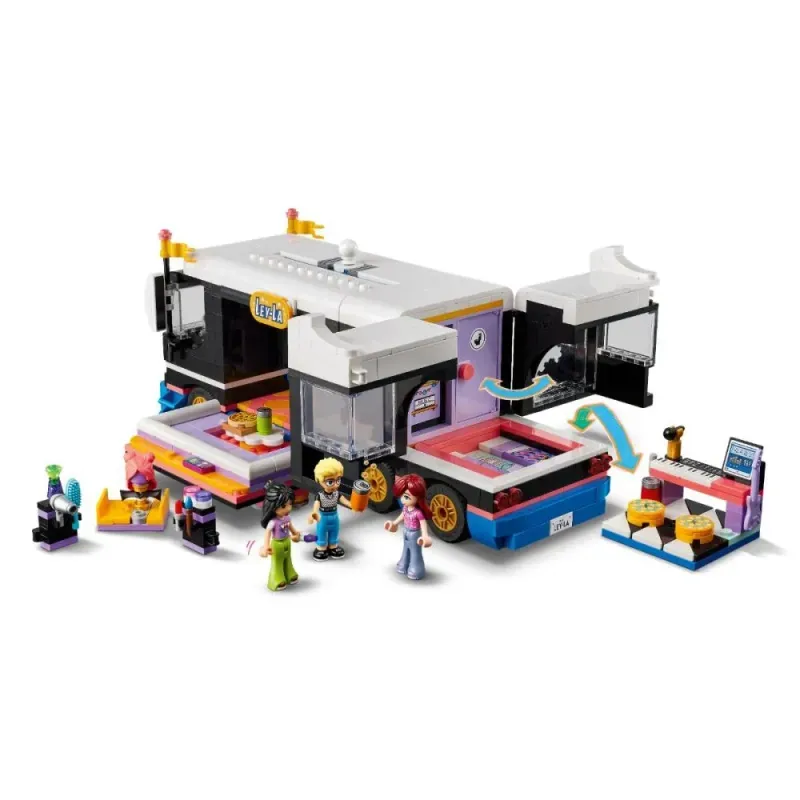 Jucarii, Copii si Bebe - Jucarii si jocuri - Seturi de constructie si cuburi - Seturi de constructie - LEGO Friends Autocar de turneu pentru staruri pop 42619 - Infinity.ro