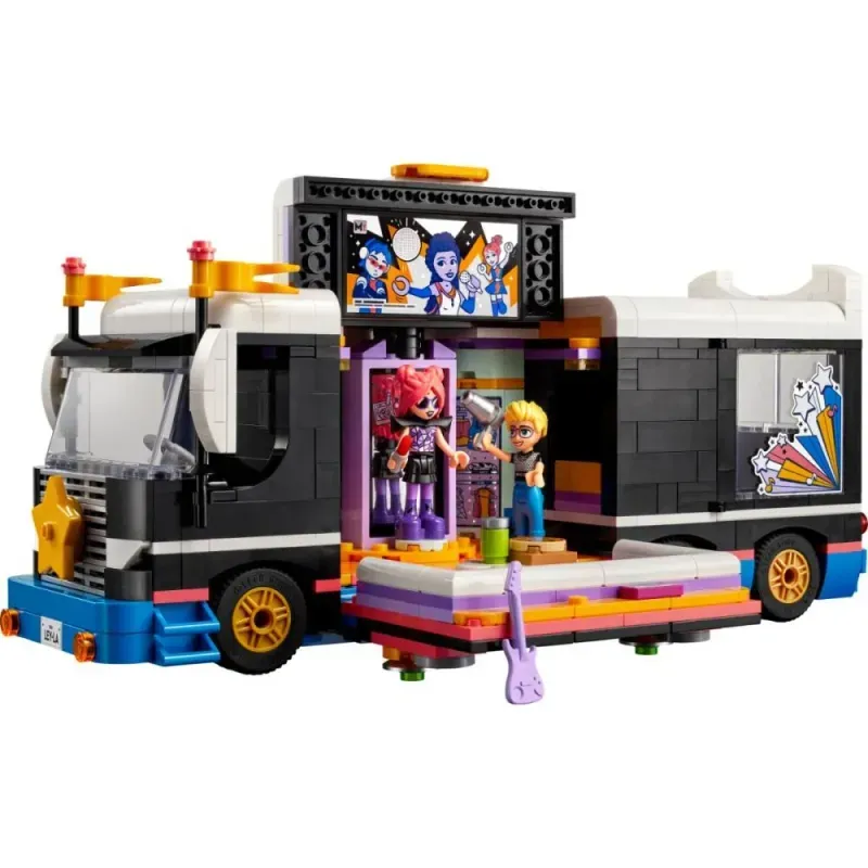 Jucarii, Copii si Bebe - Jucarii si jocuri - Seturi de constructie si cuburi - Seturi de constructie - LEGO Friends Autocar de turneu pentru staruri pop 42619 - Infinity.ro