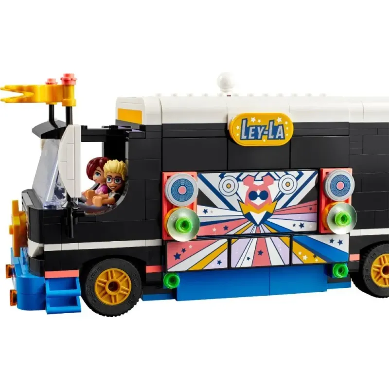 Jucarii, Copii si Bebe - Jucarii si jocuri - Seturi de constructie si cuburi - Seturi de constructie - LEGO Friends Autocar de turneu pentru staruri pop 42619 - Infinity.ro