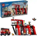 Jucarii, Copii si Bebe - Jucarii si jocuri - Seturi de constructie si cuburi - Seturi de constructie - LEGO City Statie si camion de pompieri 60414 - Infinity.ro