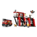 Jucarii, Copii si Bebe - Jucarii si jocuri - Seturi de constructie si cuburi - Seturi de constructie - LEGO City Statie si camion de pompieri 60414 - Infinity.ro