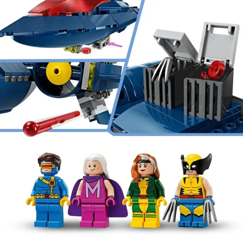 Jucarii, Copii si Bebe - Jucarii si jocuri - Seturi de constructie si cuburi - Seturi de constructie - LEGO Super Heroes Avionul X-Jet al lui X-Men 76281 - Infinity.ro
