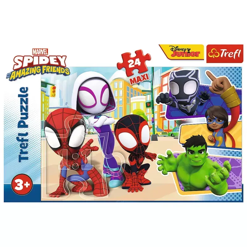 Jucarii, Copii si Bebe - Jucarii si jocuri - Jocuri si puzzle - Puzzle - Puzzle Trefl 24 Maxi Spidey si prietenii lui extraordinari - Infinity.ro
