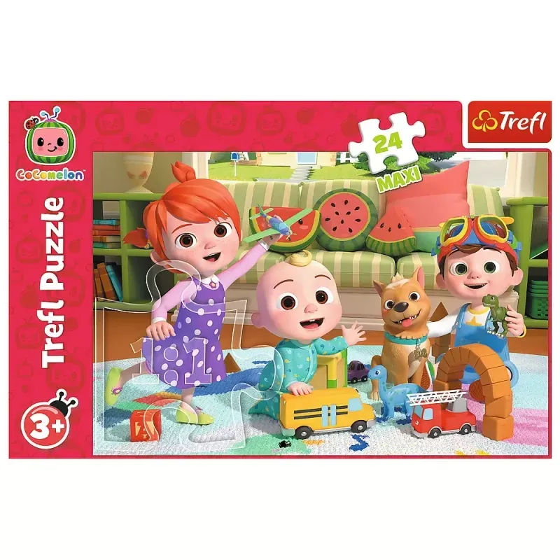 Jucarii, Copii si Bebe - Jucarii si jocuri - Jocuri si puzzle - Puzzle - Puzzle Trefl 24 de piese maxi Cocomelon gata de aventura - Infinity.ro