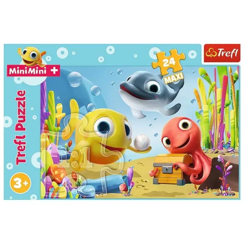 Jucarii, Copii si Bebe - Jucarii si jocuri - Jocuri si puzzle - Puzzle - Puzzle Trefl 24 maxi pestisorii fericiti - Infinity.ro