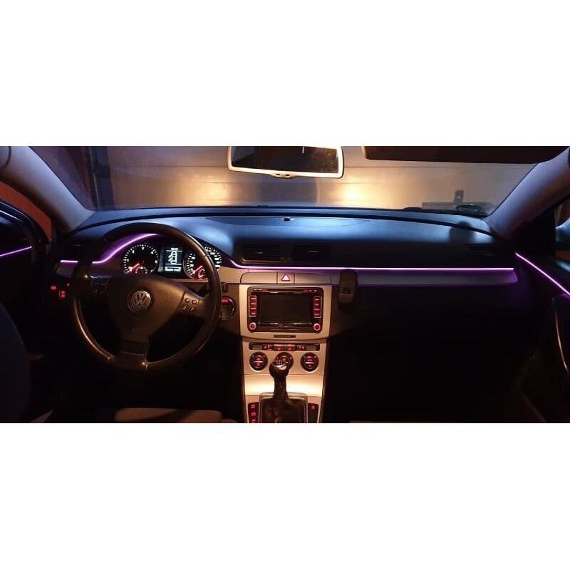 Auto si Moto - Piese auto si accesorii - Piese auto - Tuning - Fir lumina ambientala auto, neon RGB, control din aplicatie telefon, 6m lungime - Infinity.ro