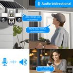 Casa si Gradina - Electrice - Smart Home - Camere de supraveghere - Camera de supraveghere tripla MaGeCa cu panou solar, Cartela SIM, 4G, 18MP Full HD, 3 zone supravegheate simultan - Infinity.ro