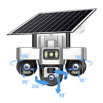 Casa si Gradina - Electrice - Smart Home - Camere de supraveghere - Camera de supraveghere tripla MaGeCa cu panou solar, Cartela SIM, 4G, 18MP Full HD, 3 zone supravegheate simultan - Infinity.ro