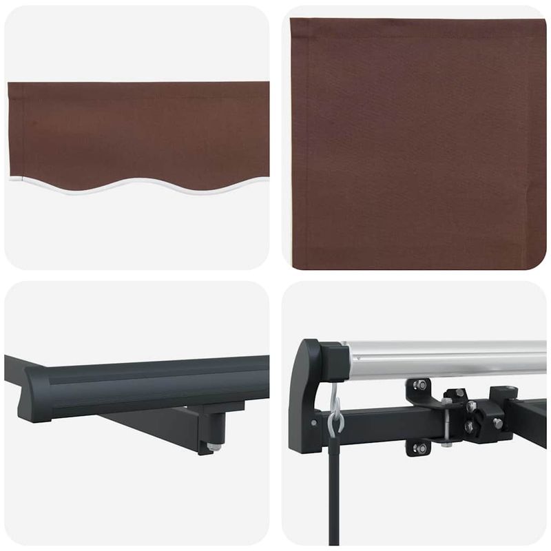 Casa si Gradina - Gradina si terasa - Umbrele si pavilioane - Pavilioane - Cortina Retractabila Manual Maro si Antracit - Infinity.ro
