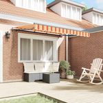 Casa si Gradina - Gradina si terasa - Umbrele si pavilioane - Pavilioane - Cortina Retractabila Galben si portocaliu si antracit 3 x 2 m - Infinity.ro