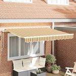 Casa si Gradina - Gradina si terasa - Umbrele si pavilioane - Pavilioane - Cortina Retractabila Manual Multicolor si galben si gri si alb - Infinity.ro