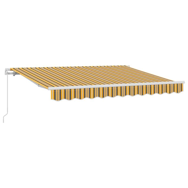 Casa si Gradina - Gradina si terasa - Umbrele si pavilioane - Pavilioane - Cortina Retractabila Manual Multicolor si galben si gri si alb - Infinity.ro