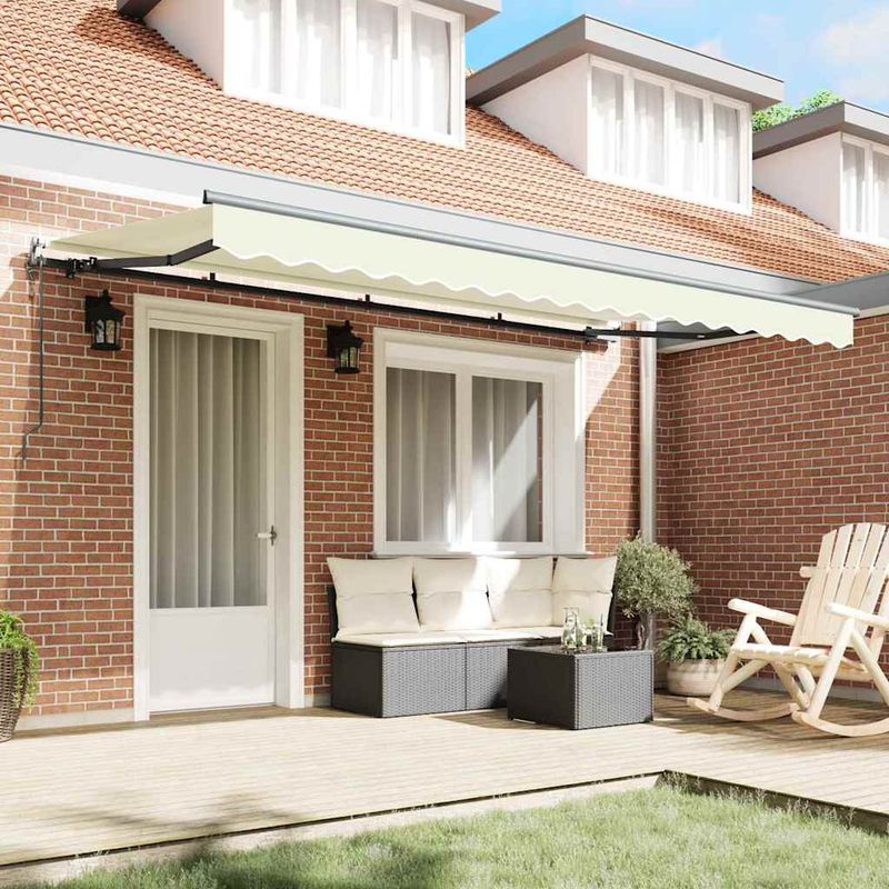 Casa si Gradina - Gradina si terasa - Umbrele si pavilioane - Pavilioane - Cortina Retractabila Manual Crem si Antracit - Infinity.ro