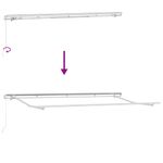 Casa si Gradina - Gradina si terasa - Umbrele si pavilioane - Pavilioane - Cortina Retractabila Manual Galben si alb - Infinity.ro